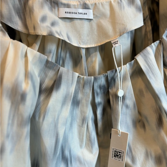 REBECCA TAYLOR Whisper Rose Tulip Puff Sleeve Top Size 10 - Picture 16 of 16